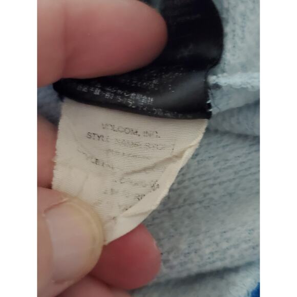 Volcom Men’s Hoodie Sweatshirt Colorblock Gray Blue Size M Casual Pullover - Picture 10 of 15